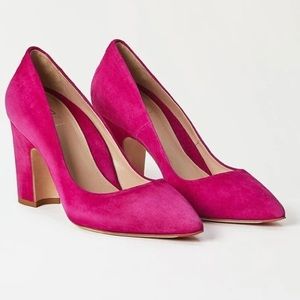 NWB Mavette Sarnico Fuchsia Pink Suede Pump